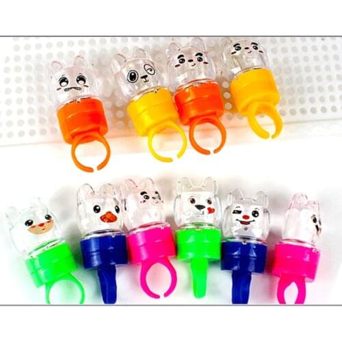 50pcs Led Bear Finger Lights Finger Ring Laser Beam Torch Balloon Light Blue Favors And Gifts Hot Selling For Decoration Party