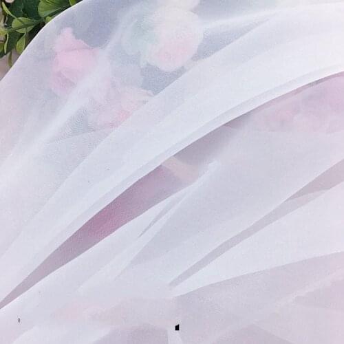 6M/lot 20colours High-density transparent organza fabric for wome dress wedding decoration DIY craft material