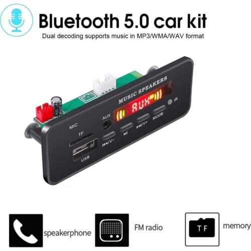 5/12V Car MP3 Decoder Board FM Radio Power Failure Memory Function Bluetooth MP3 Player Decoder Board