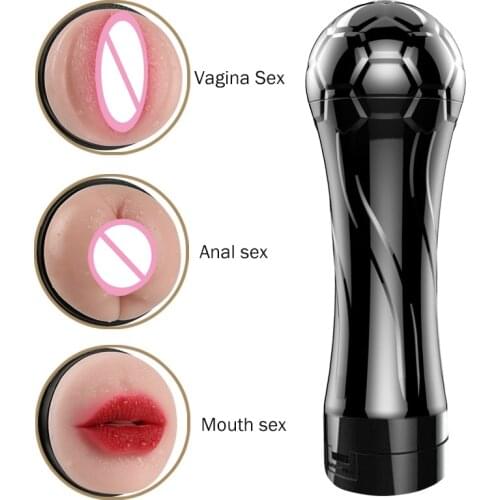 Male Masturbation Cup Product Sex Toys Masturbator Vagina Real Pocket Pussy Adult Sex Toy Mouth Vaginal Anal Sex Silicone