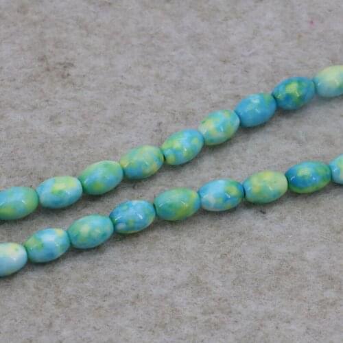 Riverstones olive shape loose beads 5x8mm DIY 15 inches women jewelry Three colors to choose from making design gifts