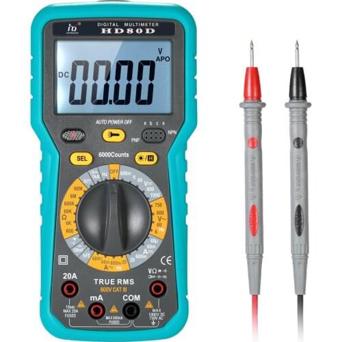 Digital Multimeter 6000 Counts electric instrument True RMS AC/DC Voltage Current Meter Resistance Capacitance Frequency Tester