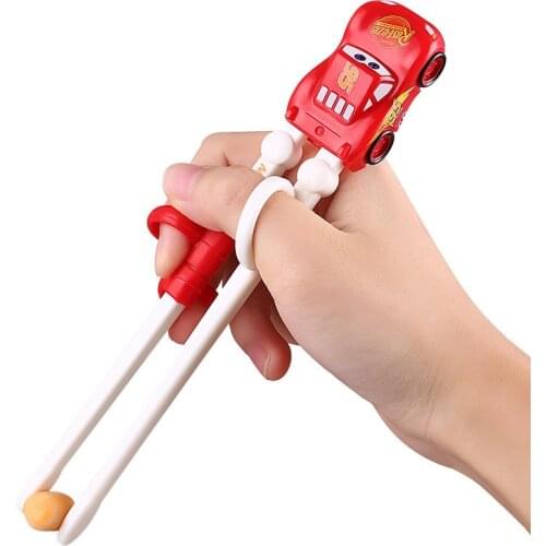 Disney Kids Princess Frozen Learning Training Chopsticks ABS Cartoon Children Helper Chopsticks Tableware Stainless Steel Spoon