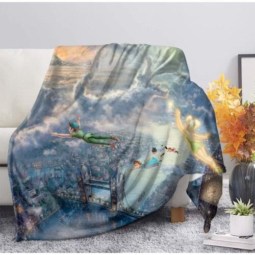Disney Tinkerbell Fairy Secret Princess Blanket Throw Print Bed Sheet Bedding Girls Children Gift Bedroom Decor Twin 150x200cm