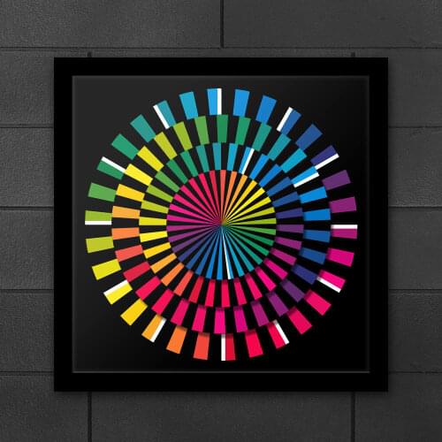 Spectrum Design Wooden Wall Clock Colorful Modern Table Minimalist Clock Timeless Timepieces Intriguing Handcrafting Desk Watch