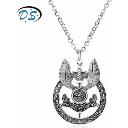 Dongsheng jewelry Creative Men Necklace UK Special Air Service S.A.S Pendants Necklaces Metal Chain Accessories