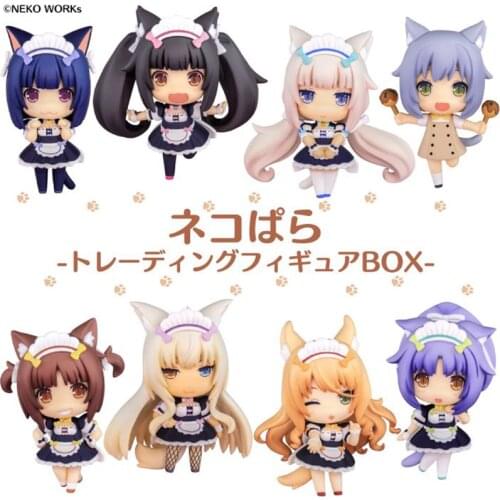 Q Posket Nekopara Chocola Vanilla PVC Action Figure Stand Anime Girl Figure Japanese Model Toys Statue Collection Doll Gifts