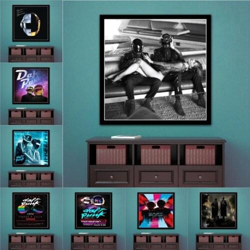 Oil Painting Daft Punk Starboy Bangalter Art Rap Music Album Star Poster Prints Canvas Wall Pictures For Living Room Home Decor