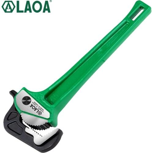 LAOA Rapid Pipe Pliers multifunction Aluminum Ratchet Water Pipe Wrench Forceps Tongs With CR-V Wrench Head Free Shipping