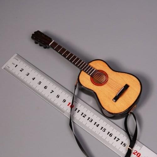 1/6 Scale Simulation Guitar Folk Musical instrument Fit 12 Inches Action Figure Dolls DIY Accessories BJD Display