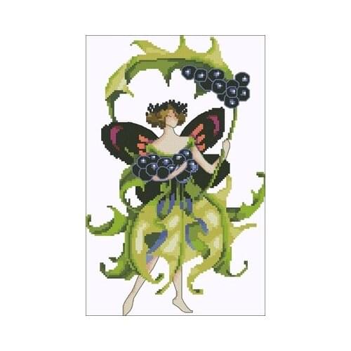 NC-227 Holly Fairy Counted Cross Stitch 11CT 14CT 18CT Cross Stitch Kits Embroidery Needlework Sets