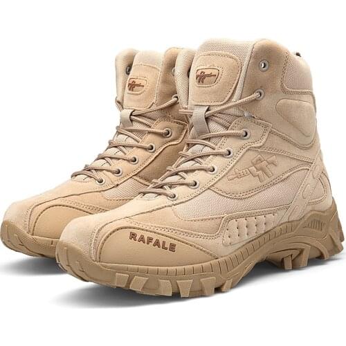 New Military Tactical Mens Boots Special Force Leather Waterproof Desert Combat Ankle Boot Outdoor Army Work Shoes