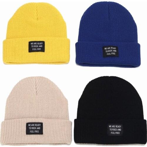 New 8 Colors Fashion Winter Hats for Woman Casual Beanies for Men Women Warm Knitted Winter Hat Fashion Solid Hip-hop Beanie Hat
