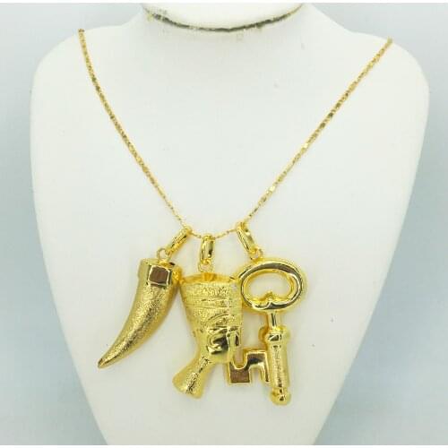 Wholesale gold New Jewelry collection African brides wedding gifts women necklace earrings collection wife jewelry set