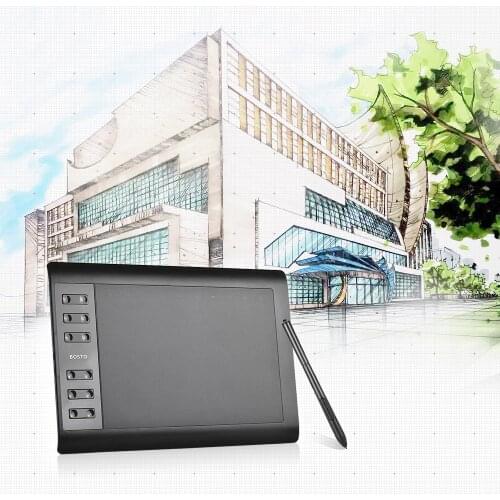 Bosto 1060 Plus Digital Graphic Drawing Painting Animation Tablet Pad 10'' * 6'' Working Area 8192 Level Pressure Sensitivity
