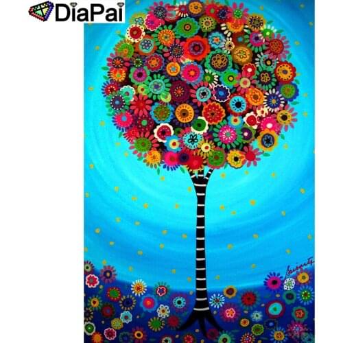 DIAPAI 100% Full Square/Round Drill 5D DIY Diamond Painting "Tree illustration" Diamond Embroidery Cross Stitch 3D Decor A18859