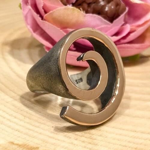 Custom Design Hand Generation Authentic sterling Silver Ring Without Stone