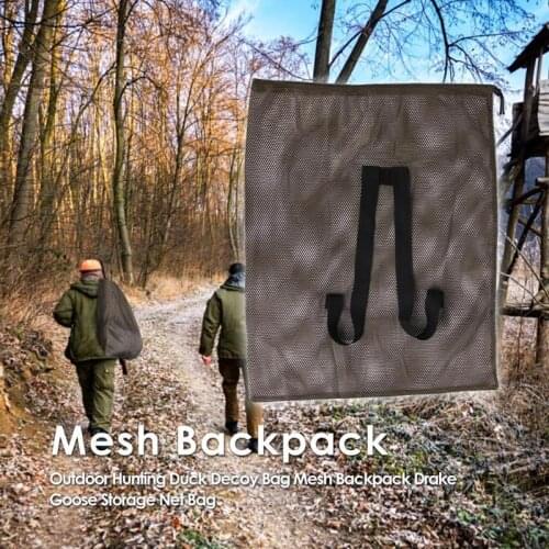 Outdoor Durable Hunting Duck Decoy Bag Mesh Large capacity Backpack with Shoulder Straps Drake Goose Storage Net Bag 100 x 75cm