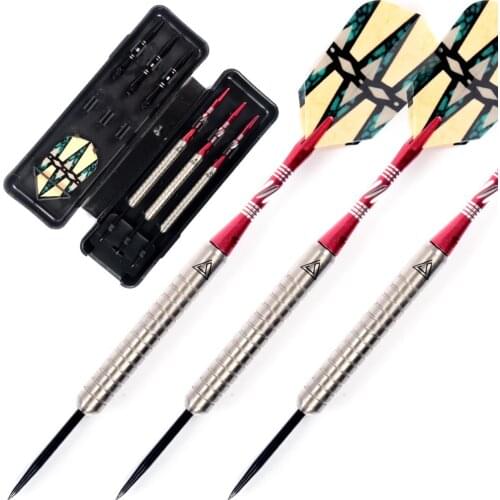 CUESOUL 21g Professional Darts 90% Tungsten Steel Tip Barrels with Aluminum Shafts, Plastic Slim Flights