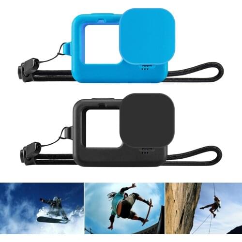 Silicone Housing Case For GoPro 9 Black Action Camera +Lanyard + Wrist Strap + Lens Cover
