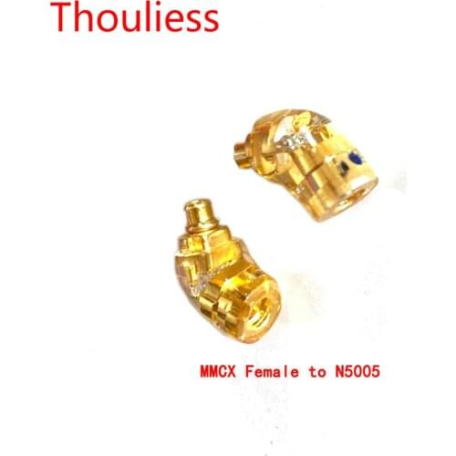 Thouliess HIFI Headphone Plug for N5005 Male to MMCX/0.78mm Female Converter Adapter MMCX/0.78 to A-K-G N5005 Headphone