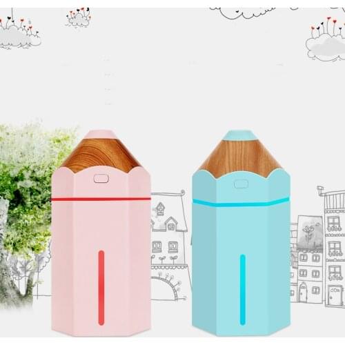 New Pencil Humidifier Mini Ultrasonic Led Night Light Aroma Essential Oil Diffuser USB Fogger Car Air Freshener