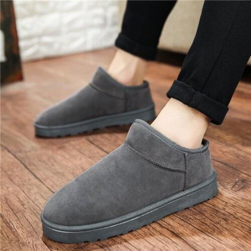 Winter Warm With Velvet Padded Cotton Shoes Outdoor Comfortable Leisure Snow Boots A Lazy Man Cotton Boots