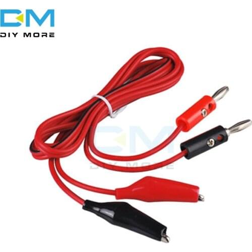 1M Alligator Test Lead Clip To AV Banana Plug Connector TO Dual Tester Alligator Clip Probe Cable 1M