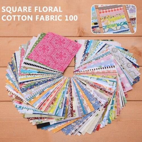 100pcs Square Floral Cotton Fabric DIY Sewing Doll Quilting Fabric Patchwork Crafts Textile Cloth DIY Handmade Material