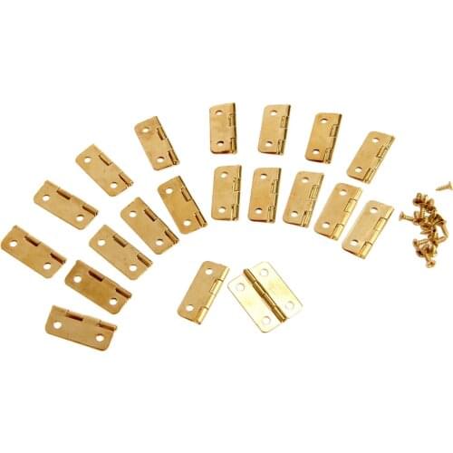 20Pcs Cabinet Hinges Furniture Fittings Decorative Door Hinges for Jewelry Box Furniture Hardware Accessories