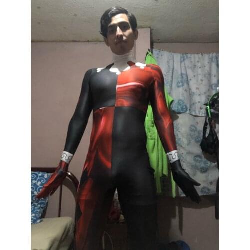 3D Print Super Villain Superhero Cosplay Costumes Halloween Bodysuit Zentai Suit Women Girls Catsuits Adults/Kids