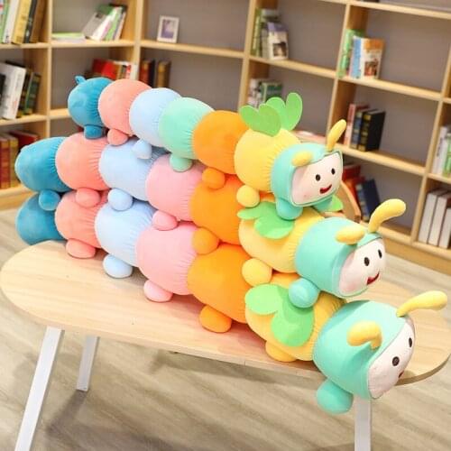 90-140cm Caterpillars Plush Kids Toys Soft Plush Pillow Animal Doll Boys Girls Toy Cushion For Children Gifts