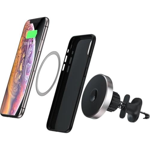 15W car magnetic bracket wireless charger, supports PD fast charging, suitable for iphone 12 and most smart phones