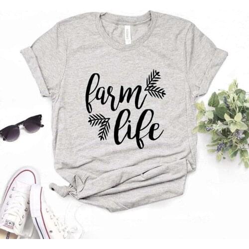 Farm Life OR Farm Girl Women tshirt Cotton Hipster Funny t-shirt Gift Lady Yong Girl 6 Color Top Tee R377