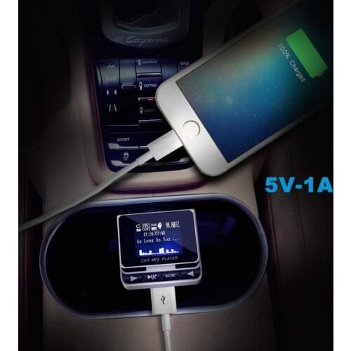 FM Transmitter,Car Transmitter MP3 Player Hand-Free Calling Radio Audio Adapter Bluetooth Transmitter Car Kit,USB Charger,TF C