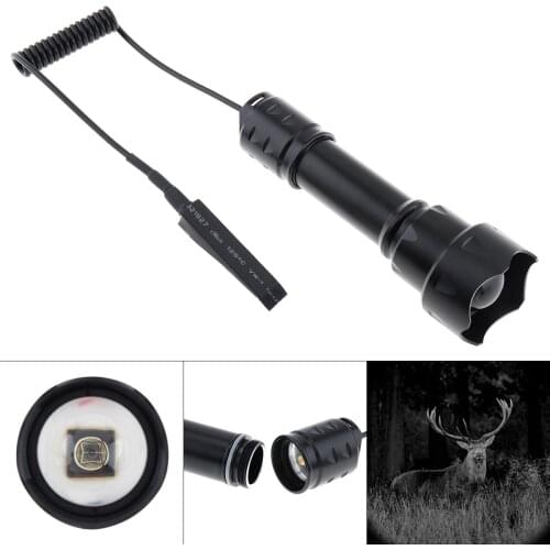 Rotary Focusing T20 850nm IR 38mm Lens Infrared Light Night Vision Zoom Flashlight Torch with Remote Pressure Switch