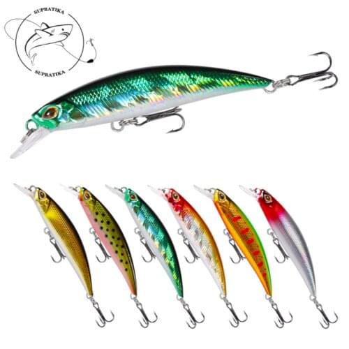 Artificial Sinking Pencil Plastic Hard Bait 3D Eyes Swimbait 10 Colors 10g/12g/7cm/8cm With Sharp Hook Anti-corrosion
