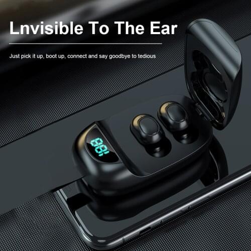 JS25 True Wireless Earbuds IPX5 Waterproof Bluetooth-compatible 5.1 In Ear Touch Control Headset with Micrphone Charging Case