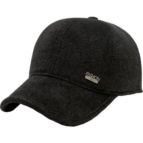 Women Autumn Thicken Ear Protection Cap Men Winter Felt Baseball Hat with Earflaps Trucker Keep Warm Gorras шапка зимняя мужская