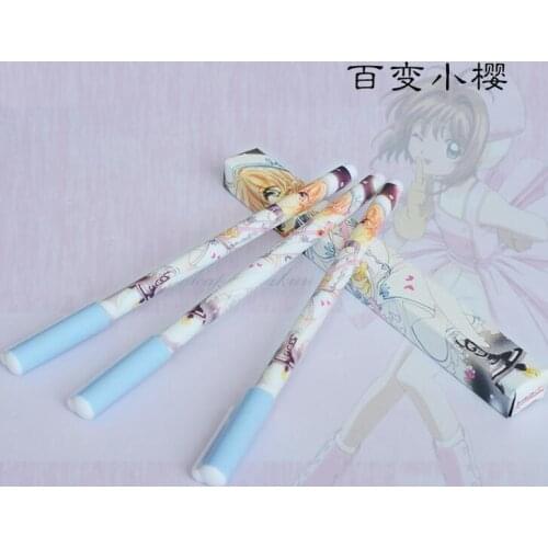 3pcs Cartoon Anime Kinomoto SAKURA Card Captor Sakura Magic Pen Cute Action Figure Office School Gel pen Stationery Accessories