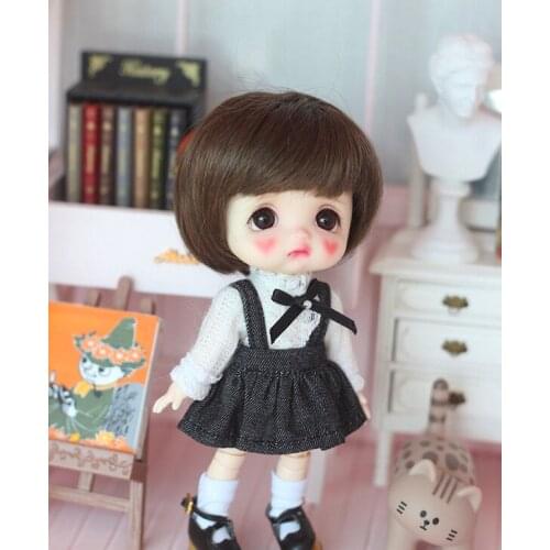 OB11 Doll Clothes Set Suitable for 1-12 GCS Clay Meijie Little Pig Baby Clothes Warm Sweater Strap Skirt Set Doll Accessories