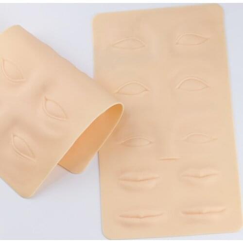 Eyebrow Lip Face Cosmetic Blank Training Skin Silicone Permanent Makeup Tattoo Training Practice Fake Skin For Tattoo Beginner