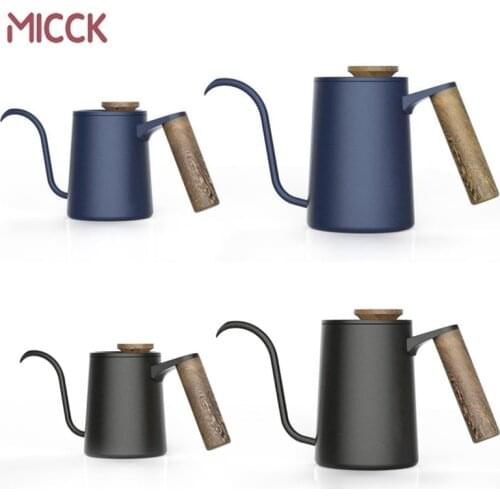 MICCK Metal Coffee Pot Gooseneck Pot Manual Enamel Pour Over Drip Kettle Teapot Large Capacity Milk Water Jug Pitcher Tools