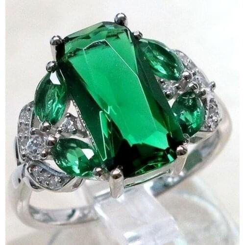 Milangirl Fashion simple silver Color inlaid rhinestone three-color zircon ring fashion jewelry rings for women