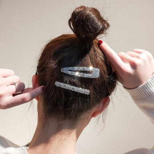 Fashion Rhinestone Bangs Hairpin for Women Korea Modal Hair Clip Girl Hair Accessories