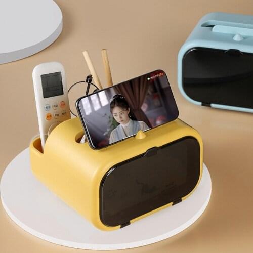 Tissue Box Napkin Holder Multifunctional Sundries Storage Ontainer Living Room Remote Control Storage Box Home Decoration