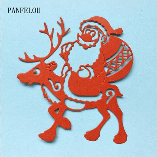 PANFELOU Metal craft Santa elk paper die cutting dies for Scrapbooking/DIY Easter wedding Halloween cards