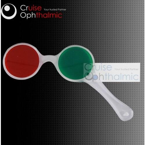 Premium fixed plastic Optometry | green or red tester | RGFLP2