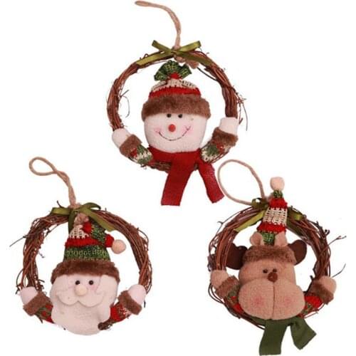 Christmas Wreath Wedding Decoration Flower Wreath Natural Rattan DIY Crafts Decor For Home Door Hanging Wreaths Decor