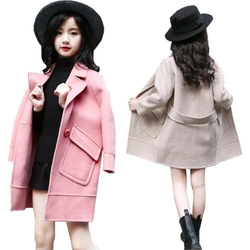 Baby Girls Wool Coat for Girl Jacket Thick Kids Jacket for Girls Winter Coat Woolen Outerwear Children Clothing 6 7 8 9 10 years